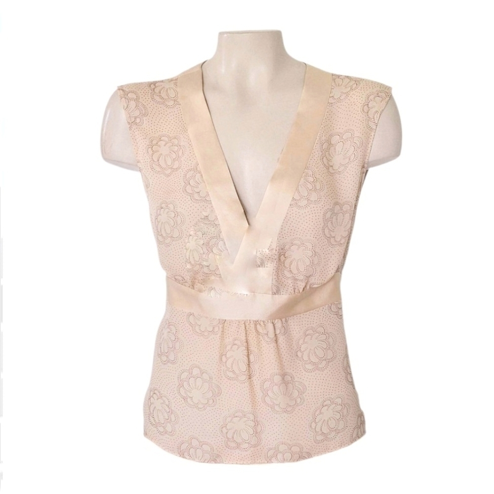 Tahari Silk Kimono Style Top Asian Angel Exotic M